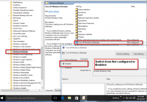 Turnoff windows-Defender- windows10
