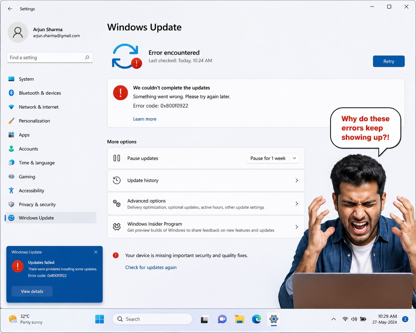 Fix Common Windows Update Errors in Windows