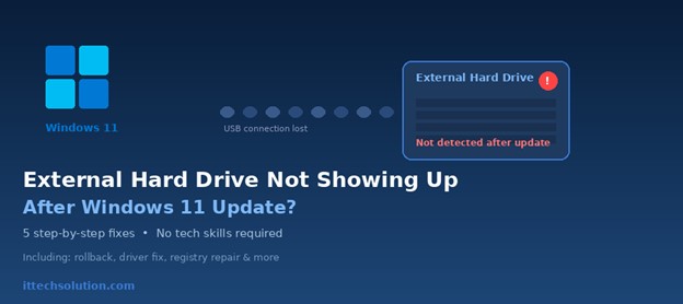 External Hard Drive Not Showing Up After Windows 11 Update