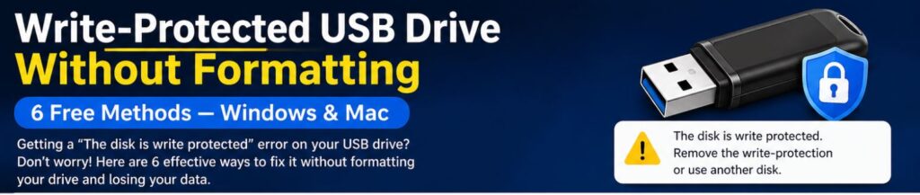 Write-Protected USB Drive Without Formatting